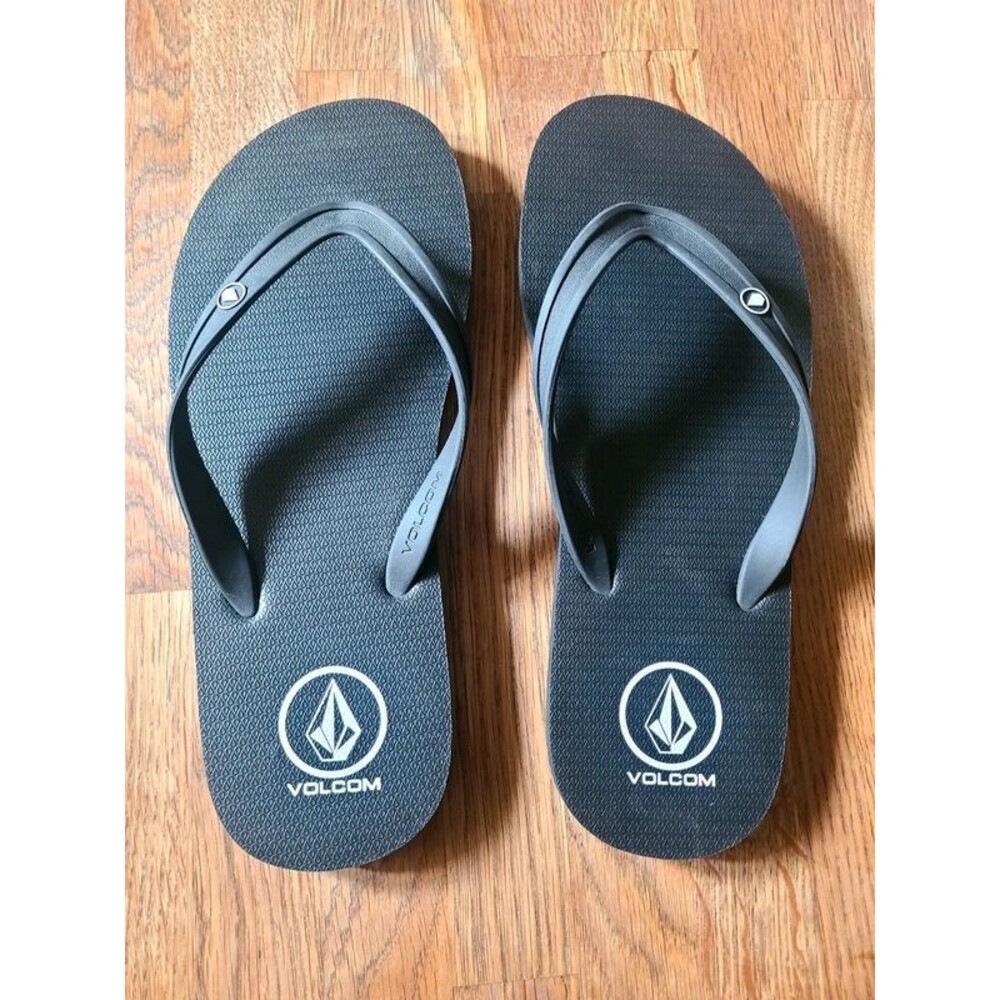 Volcom Classic Black Flip Flops Men's Size 9